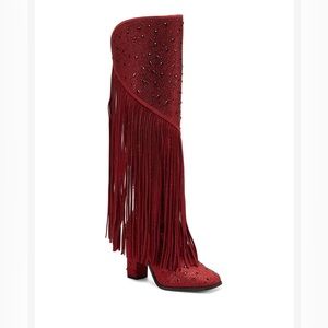 Red Fringe Cowgirl Boots